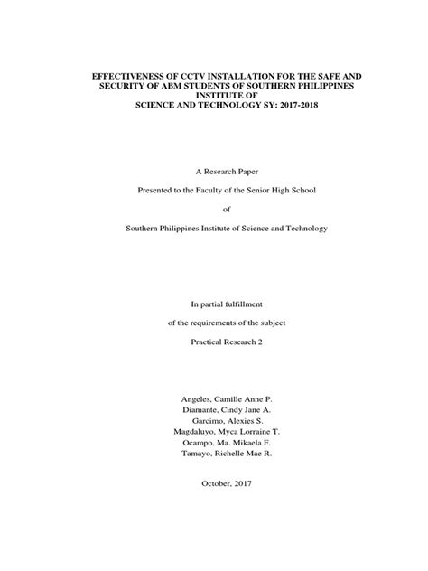local studies about cctv in the philippines|Level of Effectiveness of Installed Closed Circuit Television.